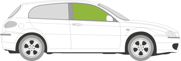 Afbeelding van Zijruit rechts Alfa Romeo 147 5 deurs