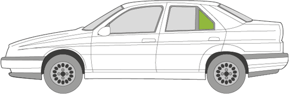 Afbeelding van Zijruit links Alfa Romeo 155