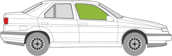 Afbeelding van Zijruit rechts Alfa Romeo 155