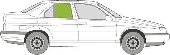 Afbeelding van Zijruit rechts Alfa Romeo 155