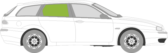 Afbeelding van Zijruit rechts Alfa Romeo 156 break