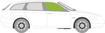 Afbeelding van Zijruit rechts Alfa Romeo 156 sedan