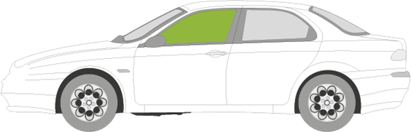 Afbeelding van Zijruit links Alfa Romeo 156 sedan