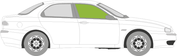 Afbeelding van Zijruit rechts Alfa Romeo 156 sedan