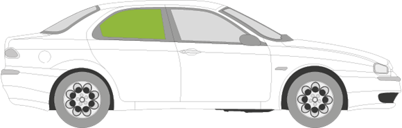 Afbeelding van Zijruit rechts Alfa Romeo 156 sedan