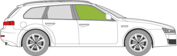 Afbeelding van Zijruit rechts Alfa Romeo 159 sedan