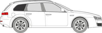 Afbeelding van Zijruit rechts Alfa Romeo 159 break (DONKERE RUIT)