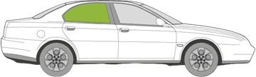 Afbeelding van Zijruit rechts Alfa Romeo 164 