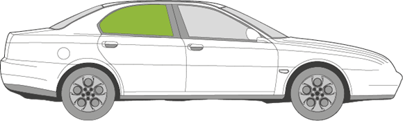 Afbeelding van Zijruit rechts Alfa Romeo 164 