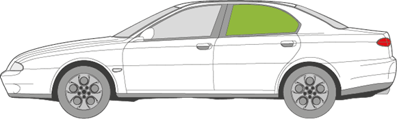 Afbeelding van Zijruit links Alfa Romeo 166 