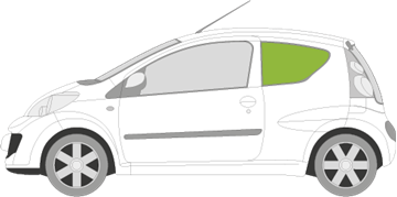 Afbeelding van Zijruit links Citroën C1 3 deurs