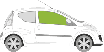 Afbeelding van Zijruit rechts Citroën C1 3 deurs