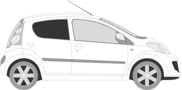Afbeelding van Zijruit rechts Citroën C1 5 deurs (DONKERE RUIT)
