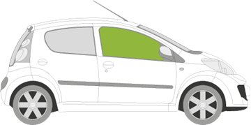 Afbeelding van Zijruit rechts Citroën C1 5 deurs