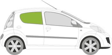 Afbeelding van Zijruit rechts Citroën C1 5 deurs