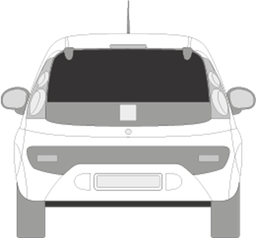 Afbeelding van Achterruit Peugeot 107 5 deurs (DONKERE RUIT)