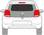 Afbeelding van Achterruit Peugeot 108 3 deurs (DONKERE RUIT)