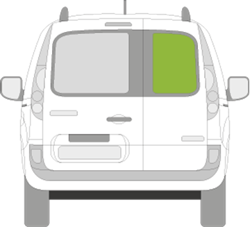 Afbeelding van Achterruit rechts Renault Kangoo (niet verwarmd) 