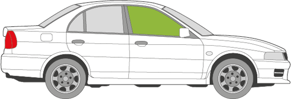 Afbeelding van Zijruit rechts Mitsubishi Lancer 