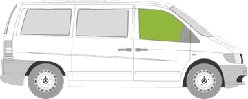 Afbeelding van Zijruit rechts Mercedes Vito (getinte ruit)