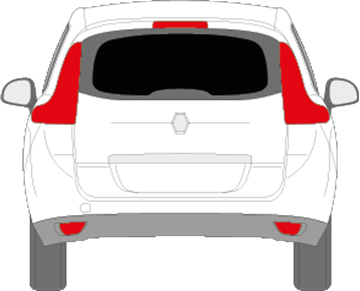 Afbeelding van Achterruit Renault Mégane Grand Scenic (DONKERE RUIT)