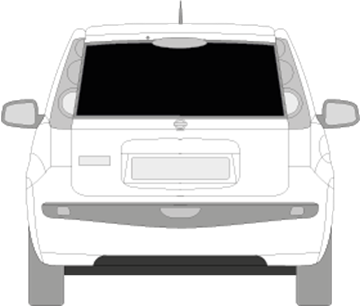 Afbeelding van Achterruit Nissan Note DONKERE RUIT(2006-2010)