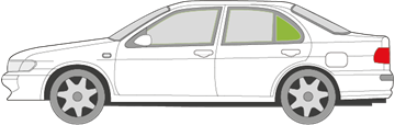 Afbeelding van Zijruit links Nissan Almera sedan