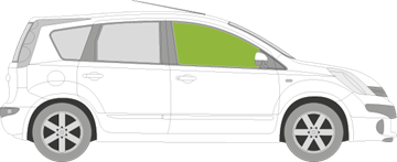 Afbeelding van Zijruit rechts Nissan Note