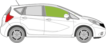 Afbeelding van Zijruit rechts Nissan Note 