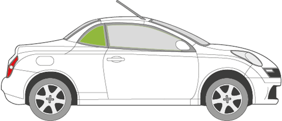 Afbeelding van Zijruit rechts Nissan Micra coupé/cabrio