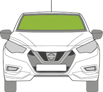 Afbeelding van Voorruit Nissan Micra 2017-2019 sensor