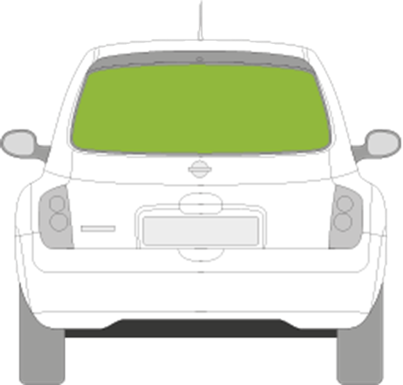 Afbeelding van Achterruit Nissan Micra 5 deurs