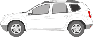Afbeelding van Zijruit links Dacia Duster (DONKERE RUIT)