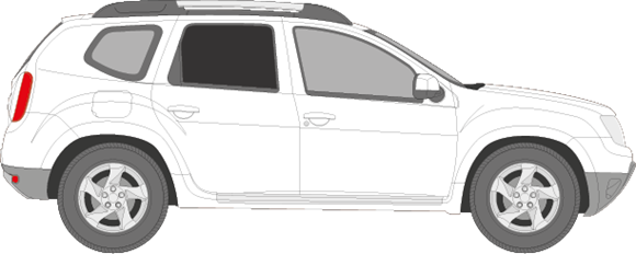 Afbeelding van Zijruit rechts Dacia Duster (DONKERE RUIT)