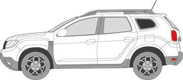 Afbeelding van Zijruit links Dacia Duster (DONKERE RUIT)