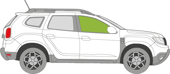 Afbeelding van Zijruit rechts Dacia Duster