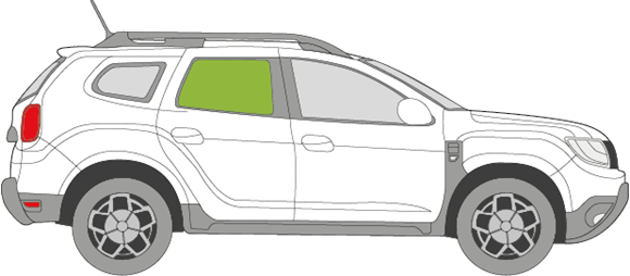 Afbeelding van Zijruit rechts Dacia Duster