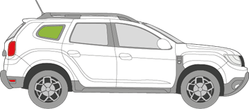 Afbeelding van Zijruit rechts Dacia Duster