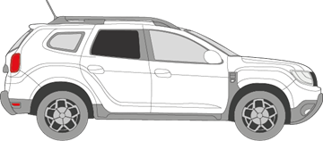 Afbeelding van Zijruit rechts Dacia Duster (DONKERE RUIT)