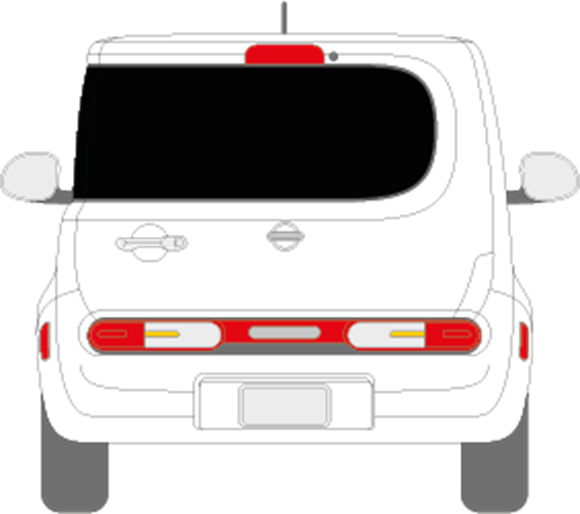 Afbeelding van Achterruit Nissan Cube (DONKERE RUIT)