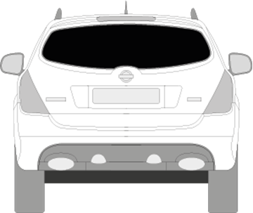 Afbeelding van Achterruit Nissan Murano (DONKERE RUIT)