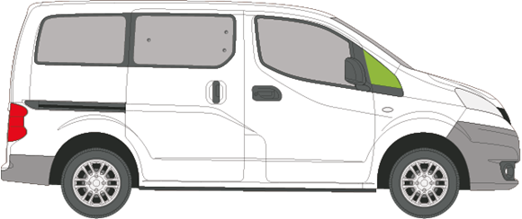 Afbeelding van Zijruit rechts Nissan NV200