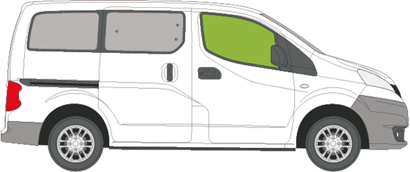 Afbeelding van Zijruit rechts Nissan NV200