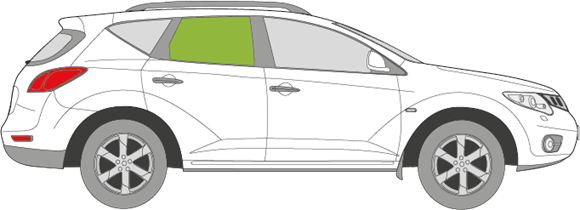 Afbeelding van Zijruit rechts Nissan Murano