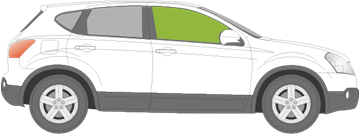 Afbeelding van Zijruit rechts Nissan Qashqai