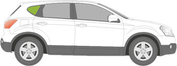 Afbeelding van Zijruit rechts Nissan Qashqai 