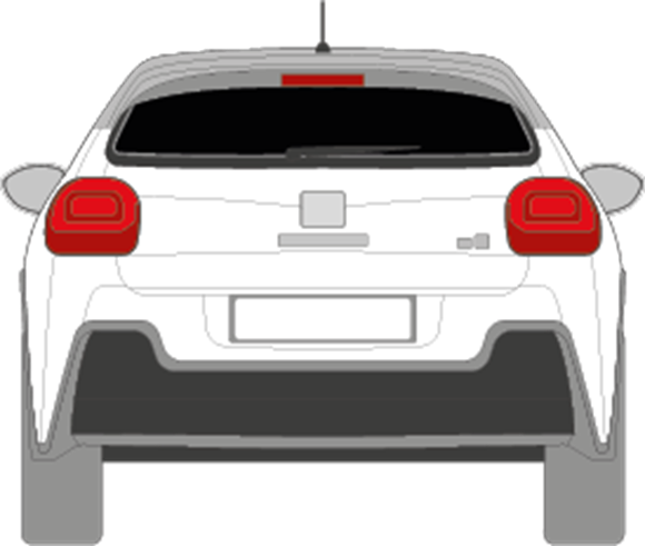 Afbeelding van Achterruit Citroën C3 (DONKERE RUIT)