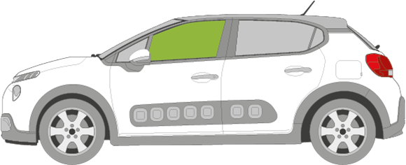 Afbeelding van Zijruit links Citroën C3