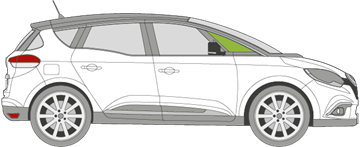 Afbeelding van Zijruit rechts Renault Mégane Scenic 