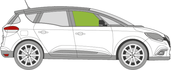 Afbeelding van Zijruit rechts Renault Mégane Scenic 